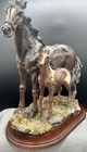 Huge And Heavy Mare And Foal Horse Statue