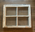 2 Antique Wooden Windows Frames Wood Glass Sashes Architectural Salvage Chippy
