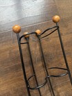 Vintage Atlantic Wave Cd Tower Rack Wood Base Wire 110 Disc Storage 51    Read