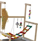 Premium Parrot Playground Climbing Toy With Swing And Bridge For Small Birds