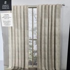 Ralph Lauren Window Curtains 2 Panels Blackout 52 X 96 Linen Herringbone Natural