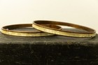 Vintage 14  Wood Snare Drum Hoops With Inlay