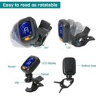 Lcd Clip On Chromatic Acoustic Electric Guitar Bass Ukulele Banjo Violin Tuner
