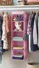 5 Shelf Hanging Non-woven Sweater Organizer - Pink - Adult Use