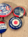 Lot Of 5 Vintage Political Elections Campaign Buttons Pinback Pins