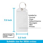 Cruise Tags - Cruise Ship Luggage Etag Holder With Zip Seal   Steel Loops  4    