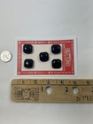 Vintage Button Card  Black  Square  Dimensional   5  Buttons Total
