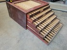 Antique Kk Crystal Co Duralife Steel 6 Drawer Watch Makers Jeweler Cabinet Read