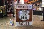 Scarce 30  Texas Us Route 66 Highway Metal Sign Historic Road Gas Oil Coke Oil