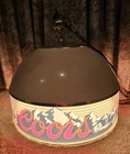 Vintage 1980 Adolph Coors Beer Pool Billiard 15    Chain Hanging Light Lamp  Works