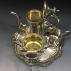 Antique Imperial Russian 84 Silver Tea Set Service Tsar
