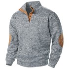 Men Stand Collar Long Sleeve Casual Knitted Pullover Sweater Top Sweatshirt Gift