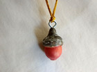 Painted Wooden Acorn Pendant Hippie Necklace30  Unisex  Usa Seller Gift