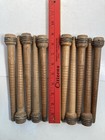 Wood Bobbins Spools Wooden Industrial Style Spindles 8 75  Wooden Quills Lot-10 