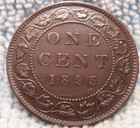 1895 Au-unc High Grade Canada Large Cent Victoria Coin Canadian