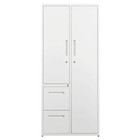 Home 2 Doors Metal Wardrobe Armoire Freestanding Armoire Wardrobe Closet Clothes