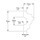 Orac Decor P9040 Polyurethane Panel chair Rail Moulding - Size Options