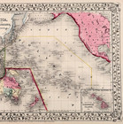 1867 Oceanica - United States -  Pacific Ocean Islands Map Original Hawaii