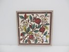 Antique Ceramic Tile Old Floral Flowers Art Nouveau Vintage Leaf Fruit