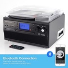 Bluetooth Record Player Turntable With Stereo Speaker  Lp Vinyl To Mp3 Conver   