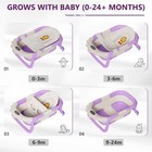 Morefeel Foldable Baby Bathtub With Thermometer - 4-in-1 Lavender 