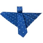 Denim Blue Stars Necktie Handkerchief Set Men s Accessories Business Career