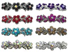 Set Of 8 8-count Bella Small Crystal Sparkly Flower Barrettes  U86250-1338-8