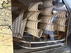 Vintage Wooden Model Sailboat Still Sailing Ship Wood Still New In Original Box