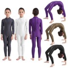 Girls Athletic Unitard Ballroom Full Body Jumpsuit Ballet Dance Gym Leotard