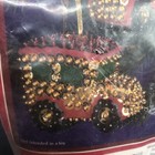 Vtg Sulyn Holiday Time Taxi Christmas Ornament Sequin Bead Craft Kit Auto Car