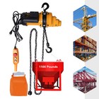 1 2ton Electric Chain Hoist 1100lb 13ft Lifting Chain Wired Remote Control 1300w