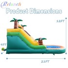 21ft Pvc Commercial Kids Inflatable Water Slide With Splash Pool   1100w Blower