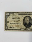 1929  20 New York Ny National Bank Note First Nb City Ch 29 Low Charter  