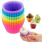 12pcs Silicone Cup Cake Mold Reusable Cupcake Mould Muffin Pastry Chocolate 