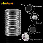 50x Coin Holder Capsules Case 40 6mm Clear For 1 Oz Silver Dollar W  Storage Box