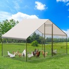 Large Metal Chicken Cage Poultry Cage Pet House W  Waterproof Cover 6 5 13 20ft