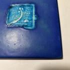 Michael Cohen Pottery Tile Trivet Cobalt Blue Sun Branch 1999 Wall Art