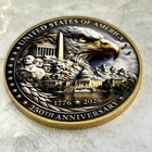  250th Anniversary Bald Eagle  1776-2026 Usa Commemorative Coin Medal