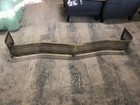 Huge Antique Brass Fireplace Fender With Paw Feet
