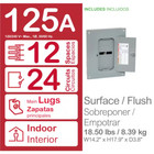 Square-d 125-amp 12-space 24-circuit Indoor Home Main Lug Load Panel Box Free Sh