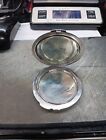 Vintage Sterling Silver Compact Makeup Mirror With Hand Engraved  - Free Sh