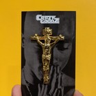 2pac Tribute Black Jesus 3d Raised Gold Metal Pin - Tupac On The Cross