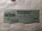  Vintage 1903 Filer   Stowell  Milwaukee  Bank Check Nice Vignette      