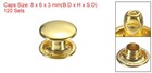 120 Set Leather Rivets 8mm Double Cap Rivets 6mm Height Tubular Studs Gold