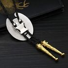 Rodeo Bolo Tie Western Cowboy Black Leather Necktie Initial G Free Ship A3296