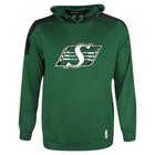 Men s New Era Green Saskatchewan Roughriders Sideline Shuffle Pullover Hoodie
