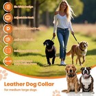 Leather Dog Collar 2 In Wide Adjustable Leather Dog Collar For Large Dogs Rus   
