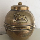 1924 British Empire Exhibition Brass Lipton Tea Caddy 