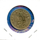 Car Wash Token  1 00 Value With Owl Design Vintage 1  Coin