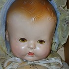Vintage Rare Genuine Miller Rubber Baby Doll 8  Baby Glee With Box 